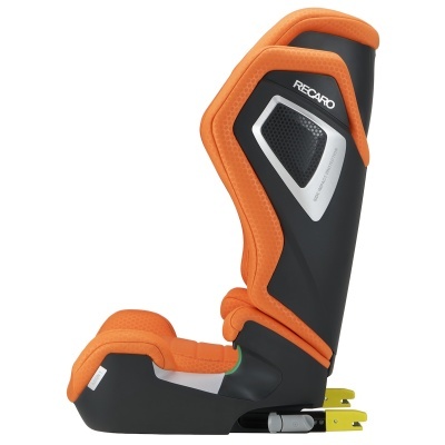 Cadeira infantil automóvel preta e laranja RECARO com fixação ISOFIX