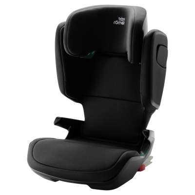 Cadeira auto preta britax römer com apoio lateral acolchoado