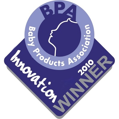 Selo BPA Baby Products Association Innovation WINNER 2010 com silhueta de bebé