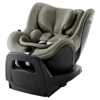 Cadeira auto para criança cinzenta e preta com arnês de segurança