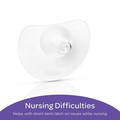 Chupeta para amamentação em silicone transparente com escudo grande