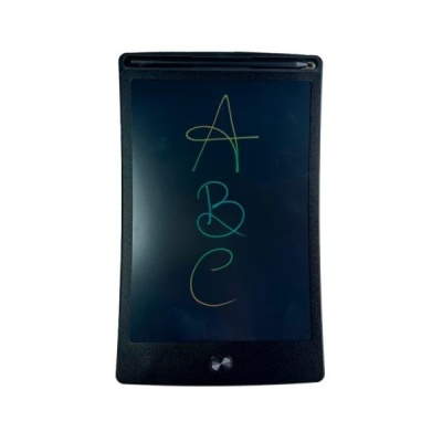 Quadro digital preto com escrita ABC colorida