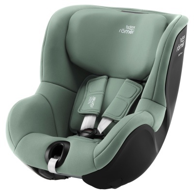 Cadeira auto Britax Römer verde-acinzentado com estrutura preta e cinto branco