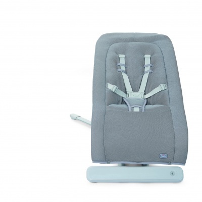Assento para bebé Chicco cinza com cinto e base branca