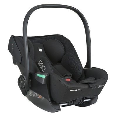 Cadeira auto para bebés preta com alça móvel e arnês de segurança