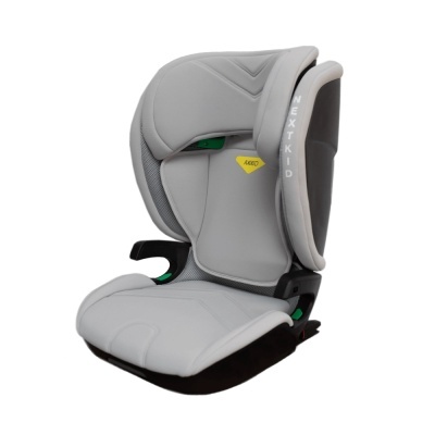 cadeira auto para crianças cinza acolchoada com texto NEXT KID