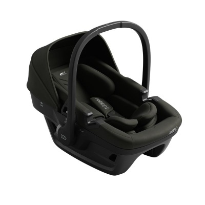 Cadeira auto para bebé preta AXKID com aro ergonómico e almofada