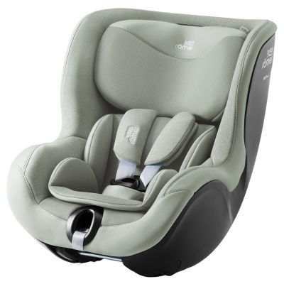 Cadeira auto infantil Britax Römer verde claro com arnês acolchoado e estrutura preta