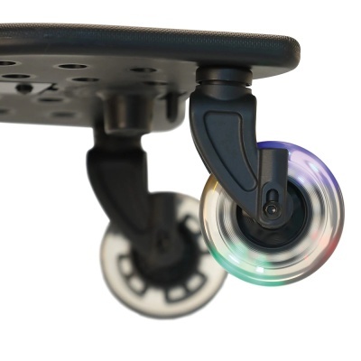 Roda translúcida de skate com luzes LED multicolor