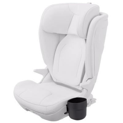 Cadeira auto infantil cinza clara com porta-copos preto