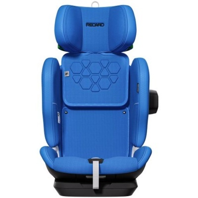 Cadeira auto azul para crianças com logo RECARO