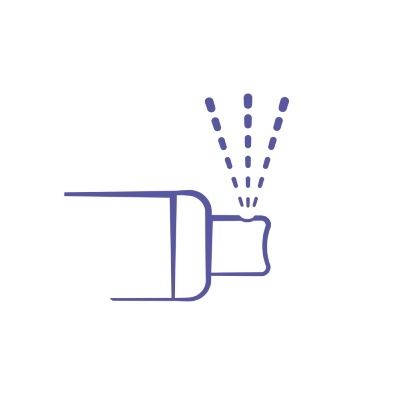 Ícone de frasco de spray a pulverizar