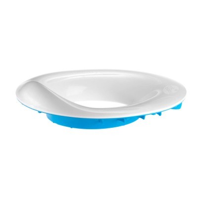 Assento sanitário infantil branco com base azul