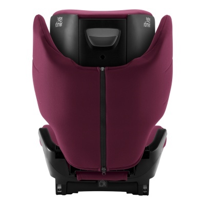 Cadeira auto Britax Römer em preto e vinho com zíper na parte traseira