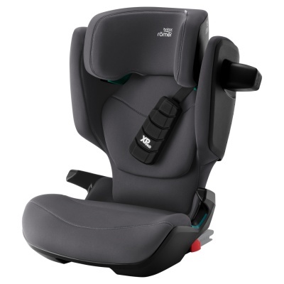 Cadeira auto para crianças Britax Römer cinzenta escura com apoio de cabeça e proteção lateral