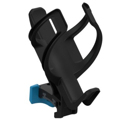 Suporte de bicicleta para garrafas preto e azul em plástico