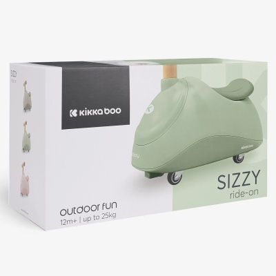 Brinquedo ride-on verde claro SIZZY da kikkaboo em caixa