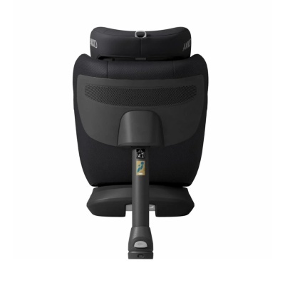 Cadeirão auto para bebé AXKID preto visto de trás com suporte ajustável
