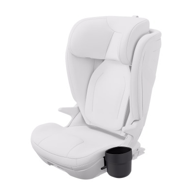 Cadeira auto infantil branca com porta-copos preto