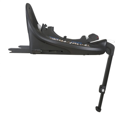 Base preta para cadeira auto para crianças, vista lateral