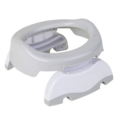 Elevador de sanita branco e cinza de plástico