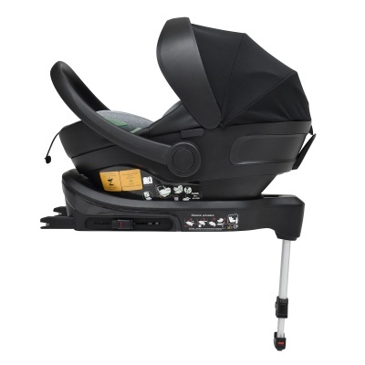 Cadeira auto para bebé preta com base ISOFIX e capota