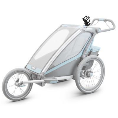 Carrinho de criança para bicicleta com três rodas e cobertura transparente