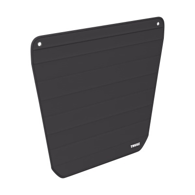 Prancha preta com marca THULE em fundo branco