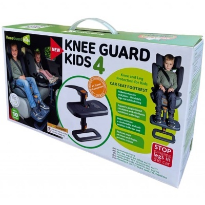 Embalagem do produto Knee Guard Kids 4 para proteção de joelhos e pernas para crianças no carro