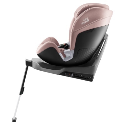 cadeira auto Britax Römer rosa claro e preta com base cinza