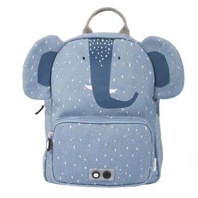 Mochila infantil azul de elefante com orelhas e tromba