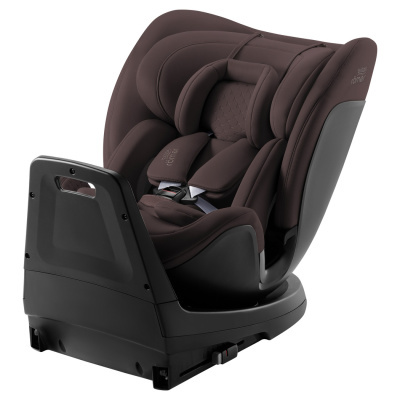 Cadeira auto infantil Britax Römer castanho escuro com arnês e base preta