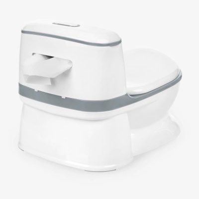 Sanita infantil portátil branca com suporte para papel higiénico