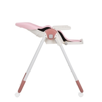 cadeira alta para bebé cor-de-rosa e branca