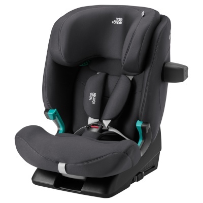 Cadeira auto infantil preta Britax Römer com cintos ajustáveis e acolchoado