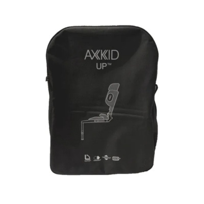 Bolsa de transporte preta AXKID UP com ilustração de assento de criança