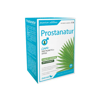 Prostanatur Dietmed 60 Cápsulas Embalagem azul e branca de suplemento alimentar Prostanatur
