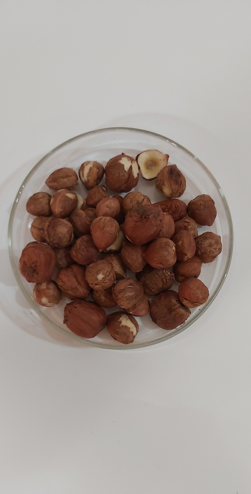 Avelã Torrada com casca GRANEL Recipiente de vidro com avelãs com casca castanha