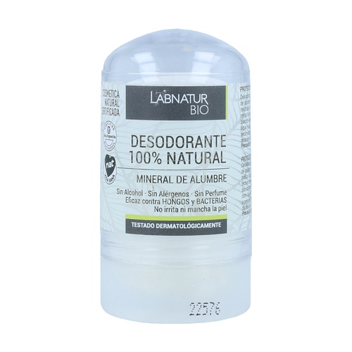 Desodorizante 100% Natural Labnatur 120g Desodorizante natural LABNATUR BIO em embalagem roll-on branca com rótulo cinza e preto