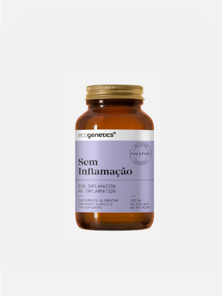 Sem Inflamação Ecogenetics 120 cápsulas Frasco de suplemento alimentar Ecogenetics Sem Inflamação