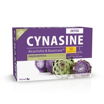 Embalagem do suplemento Cynasine detox com Alcachofra & Brassicare, 30 cápsulas
