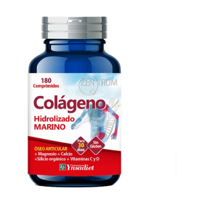 Frasco azul de Colágeno Hidrolizado Marino Zentrum com tampa cinza