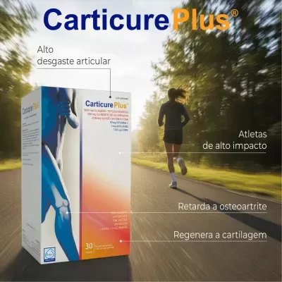 Embalagem do suplemento Carticure Plus para articulações