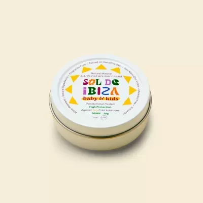 Pote metálico de creme hidratante Sal de Ibiza baby & kids