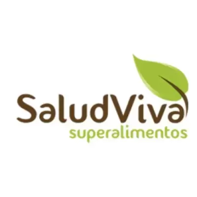 Logo Salud Viva com texto e folha verde