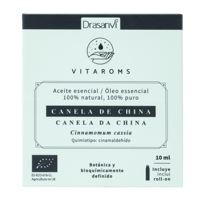 Caixa branca de óleo essencial Canela de China Drasanvi Vitaroms