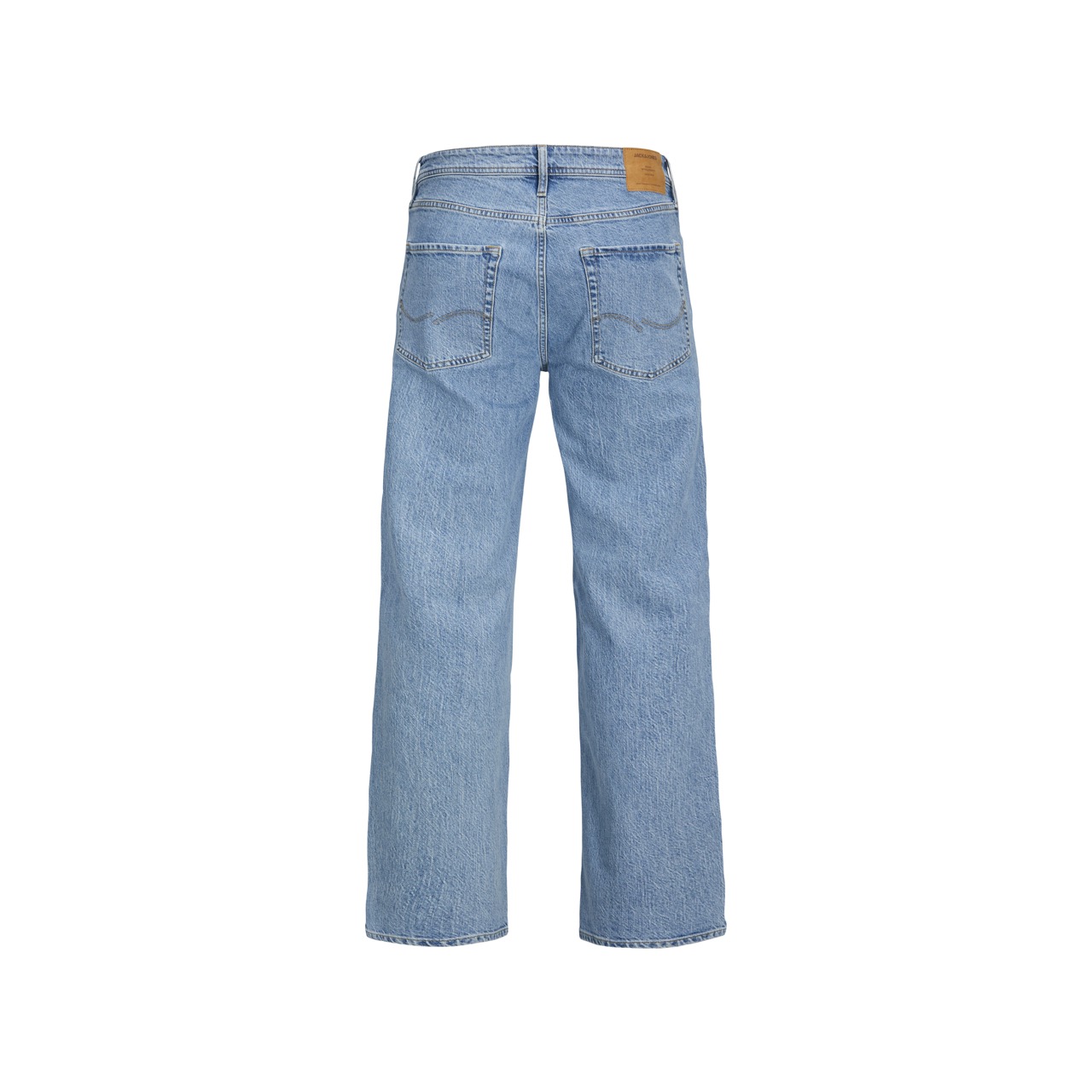 Calças de ganga azuis claras com corte largo