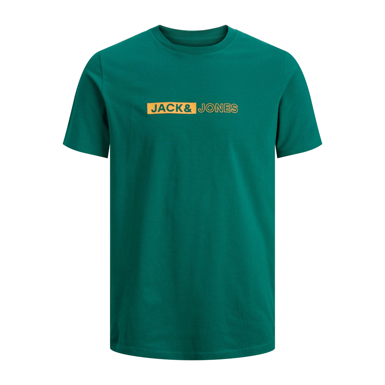 T-shirt verde com texto JACK& JONES