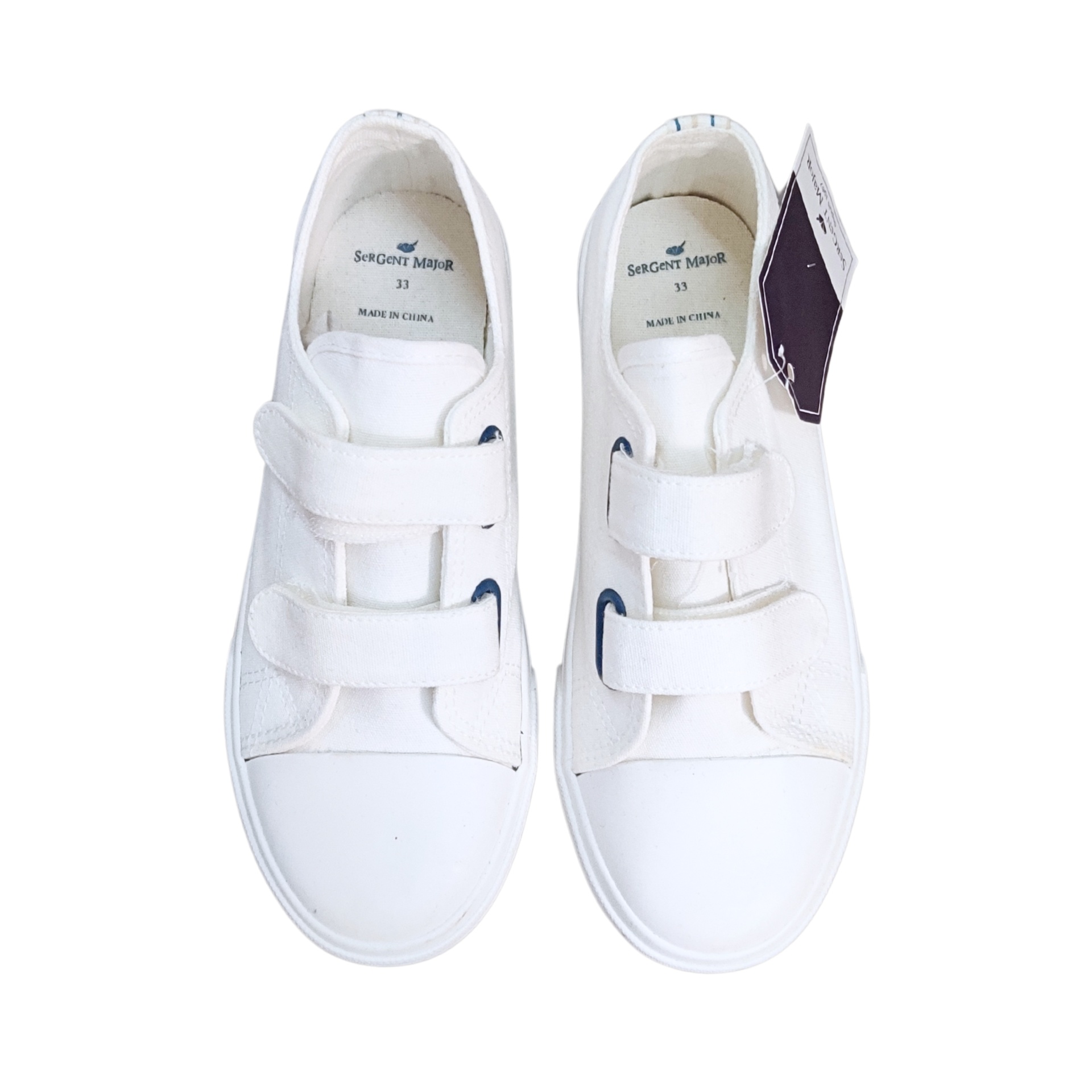 Sapatilhas brancas com fecho aderente duplo da marca SIKOINI MENTIA