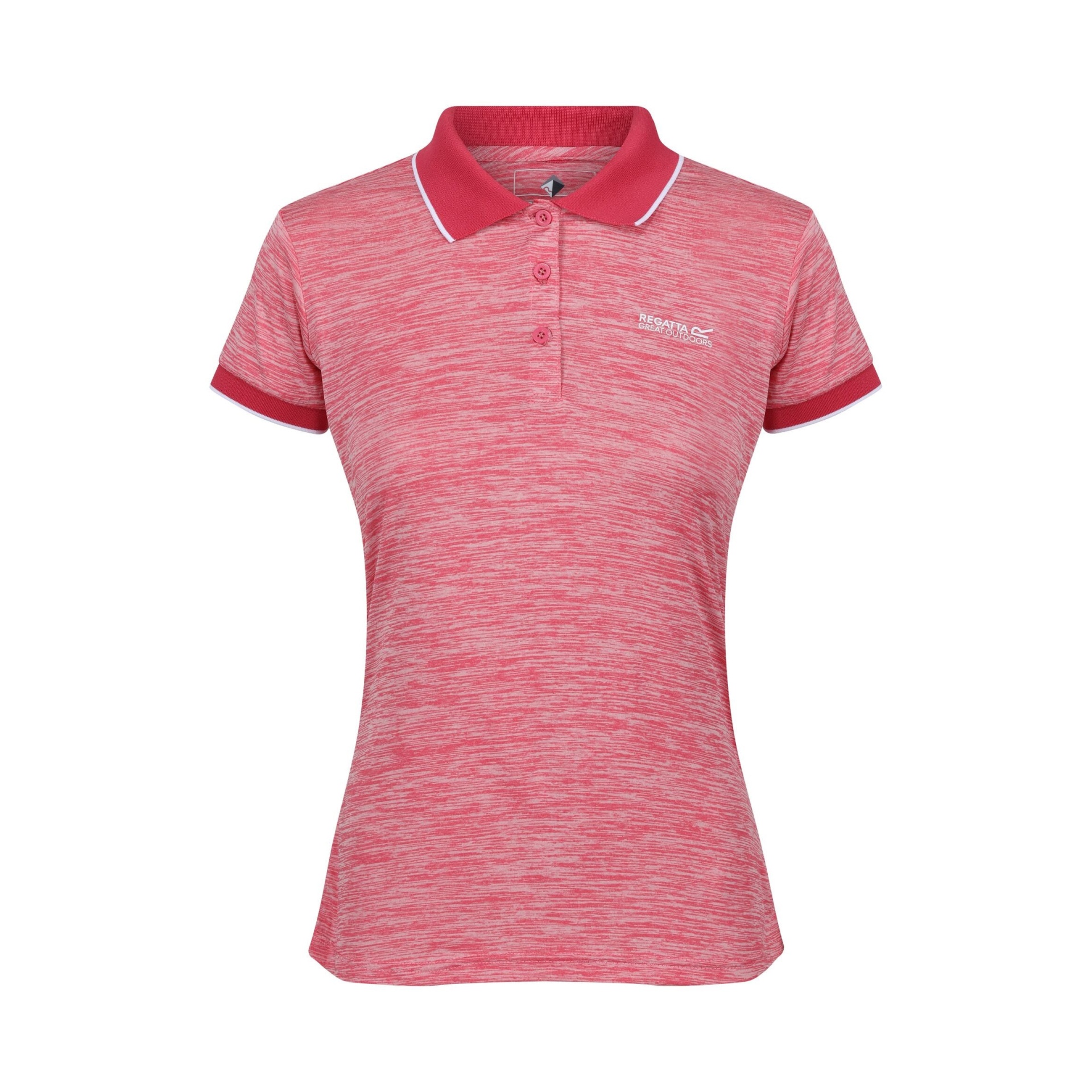 Polo vermelho mesclado com gola vermelha e logo Regatta